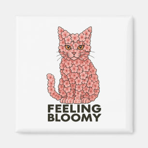 Sakura Flowers Cat Feeling Bloomy Magnet