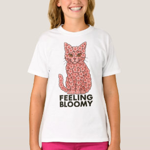 Sakura Flowers Cat Feeling Bloomy T-Shirt