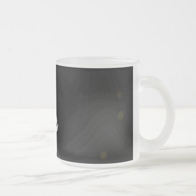 Sakura flowers frosted glass coffee mug (Right)