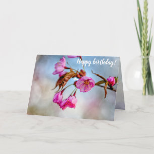 Sakura Flowers In Soft Pink Colours In Springtime Card