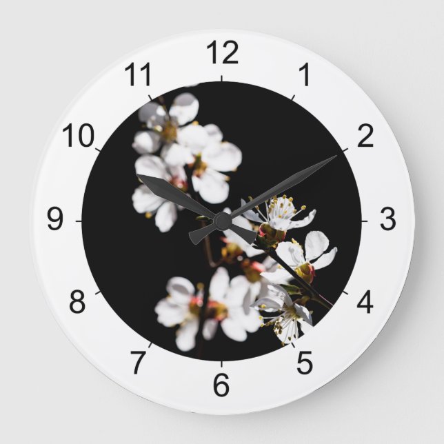 Sakura flowers large clock (Front)