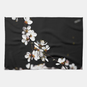 Sakura flowers tea towel
