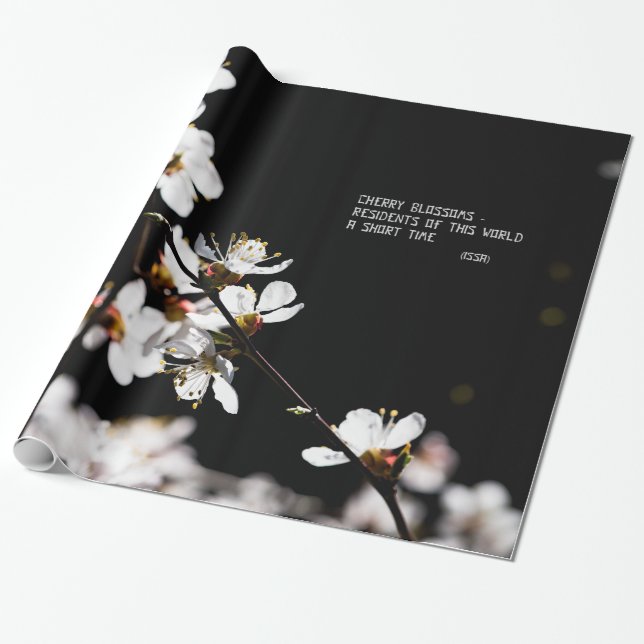 Sakura flowers wrapping paper (Unrolled)