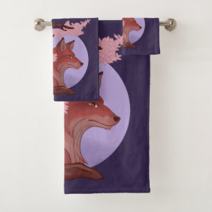 Sakura Fox Bath Towel Set