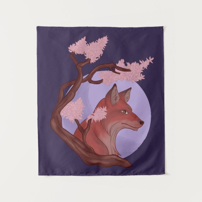 Sakura Fox Tapestry (Front)
