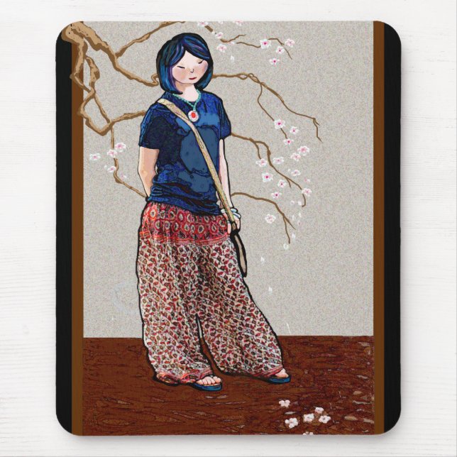 Sakura girl version 2 mouse mat (Front)