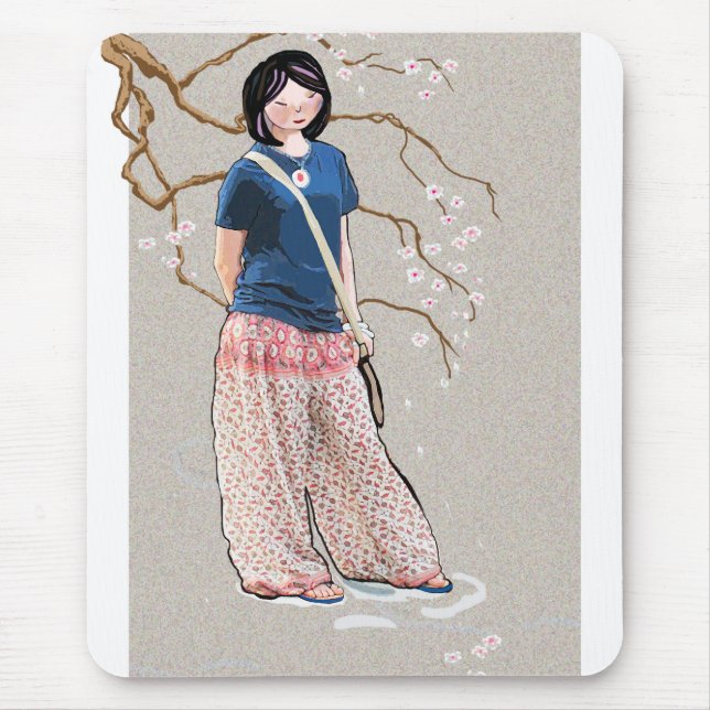 Sakura girl version 3 mouse mat (Front)