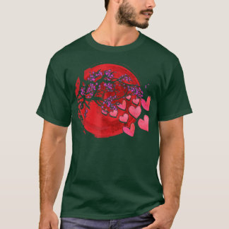 Sakura Heart Cherry Blossom Tree Japan Nature Japa T-Shirt