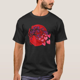 Sakura Heart Cherry Blossom Tree Japan Nature Japa T-Shirt