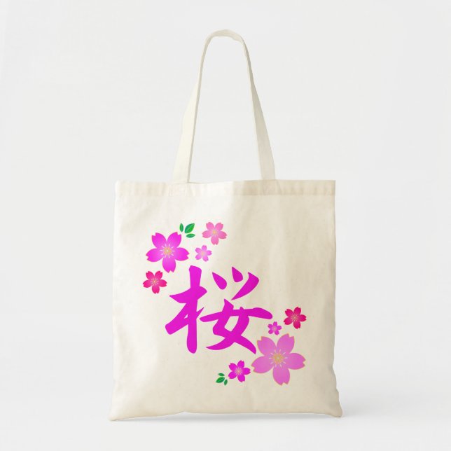 Sakura in Japanese Tote Bag (Front)