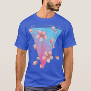 Sakura Japan Flower Synthwave Vaporwave Cherry Blo T-Shirt