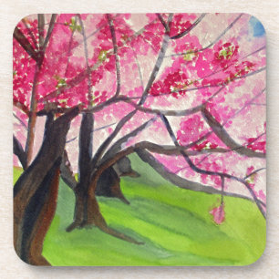 Sakura Japanese Cherry Blossom art Coaster