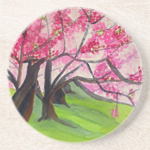 Sakura Japanese Cherry Blossom art Coaster