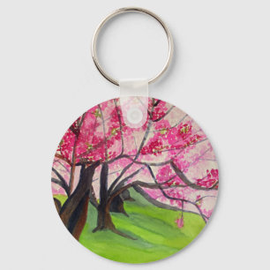 Sakura Japanese Cherry Blossom art Key Ring