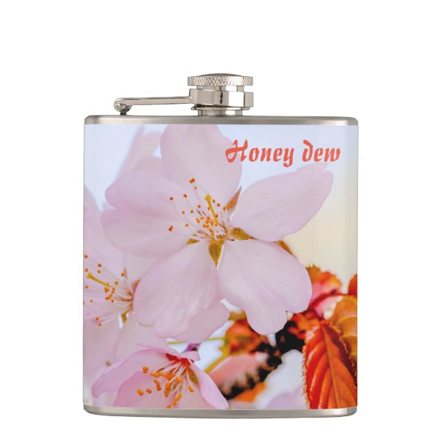 Sakura - Japanese cherry blossom Hip Flask (Front)