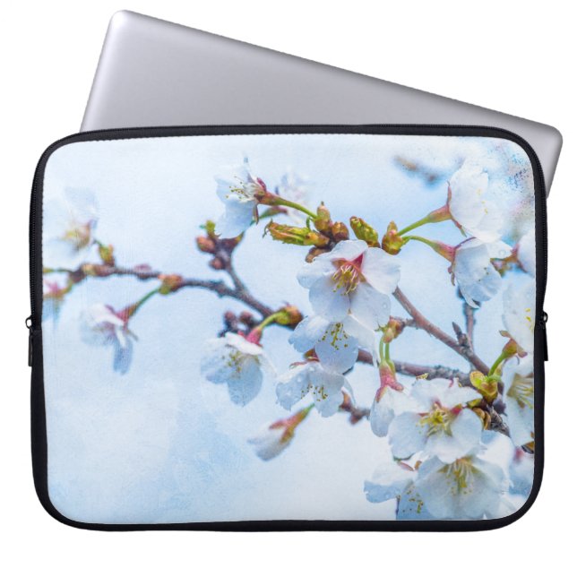 Sakura - Japanese Cherry Blossom Laptop Sleeve (Front)