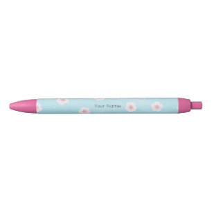 Sakura Japanese Cherry Blossom Personalised Black Ink Pen