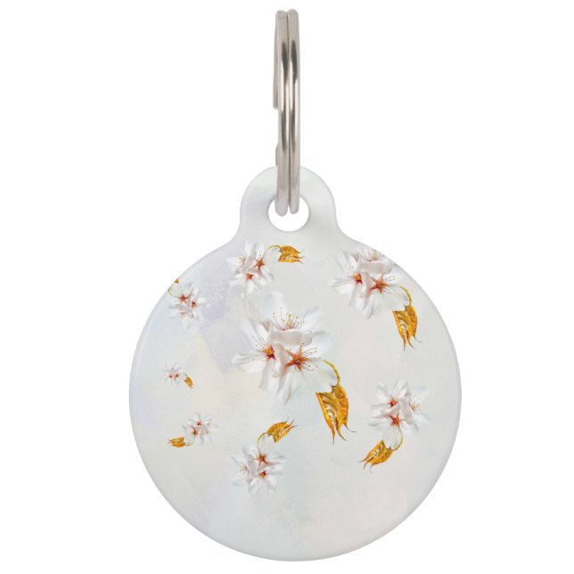 Sakura - Japanese cherry blossom Pet Tag (Front)