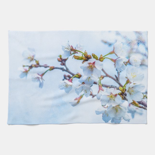 Sakura - Japanese Cherry Blossom Tea Towel (Horizontal)