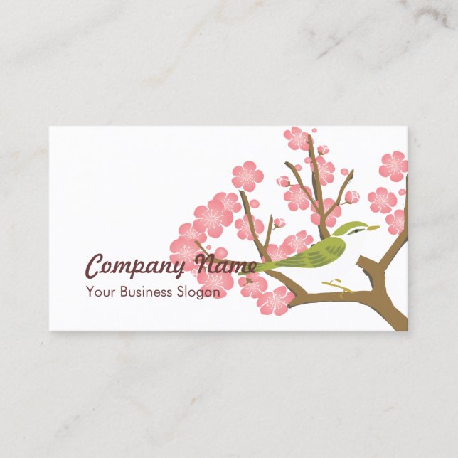 Sakura Japanese Cherry Blossoms Business Card (Front)