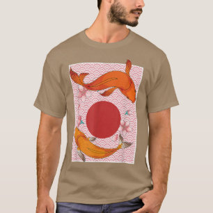 Sakura Japanese Taisho Sanke Koi Fish Lover Asian T-Shirt