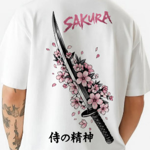 Sakura Katana Japanese Aesthetic Streetwear T-Shirt