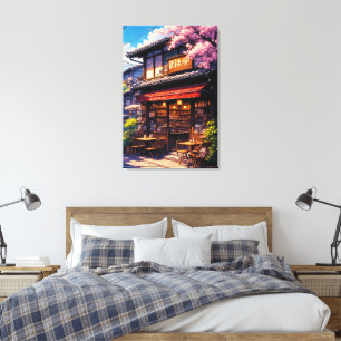 Sakura Kissa - Cherry Blossom Café Canvas Print