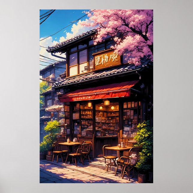 Sakura Kissa  - Cherry Blossom Café Poster (Front)