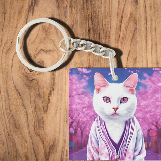 Sakura kitty  key ring (Creator Uploaded)