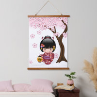 Sakura Kokeshi Doll - Cute Japanese Geisha Girl