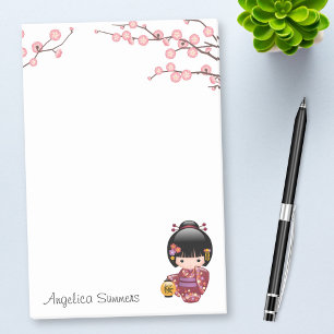 Sakura Kokeshi Doll - Kimono Geisha Girl Post-it Notes