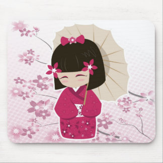 Sakura Kokeshi Doll Mouse Mat
