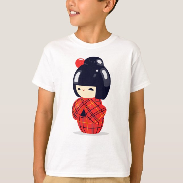 Sakura Kokeshi Doll T-Shirt (Front)