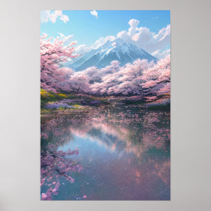 Sakura Lake Poster