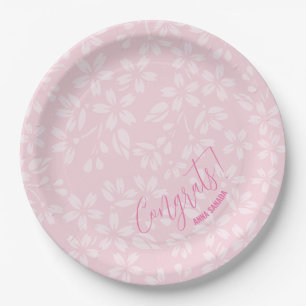 SAKURA Light pink colour Cherry blossom Paper Plat Plate