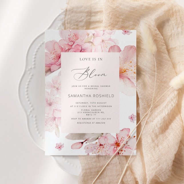 Sakura Love is in bloom bridal shower Invitation (Creator Uploaded)