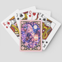 Sakura Moonlit Lantern Playing Cards