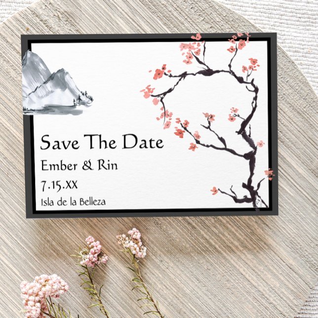 Sakura Mountain | Casual v2 Border Save The Date (Creator Uploaded)