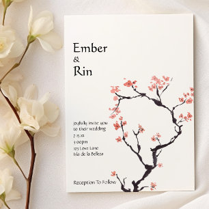 Sakura Mountain   Casual Wedding Invitation