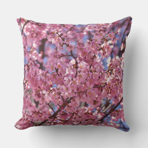 Sakura Pink Cherry Blossom Sky Cushion