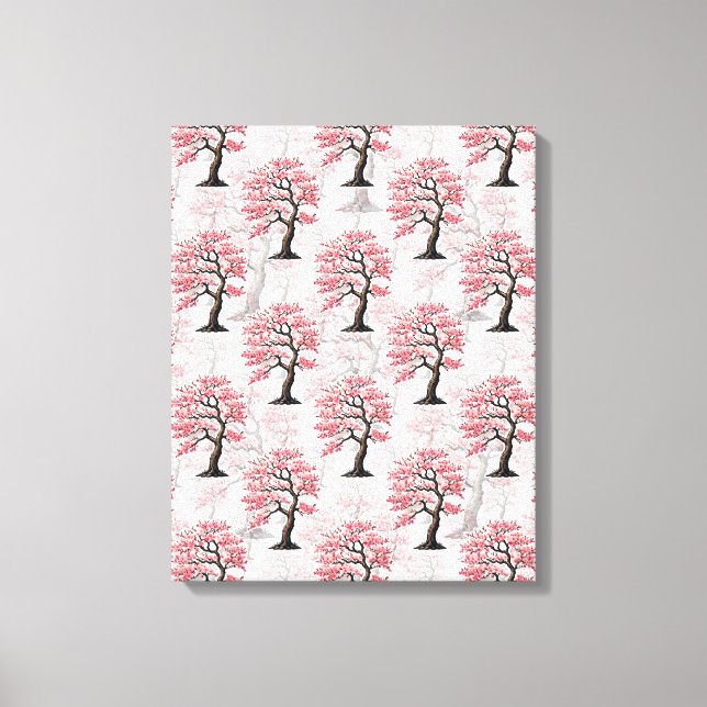 Sakura Pink Cherry Blossom Tree Design  Canvas Print (Front)
