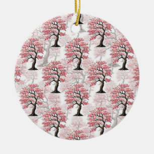 Sakura Pink Cherry Blossom Tree Design Ceramic Tree Decoration