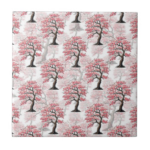 Sakura Pink Cherry Blossom Tree Design  Tile