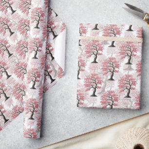 Sakura Pink Cherry Blossom Tree Design Wrapping Paper