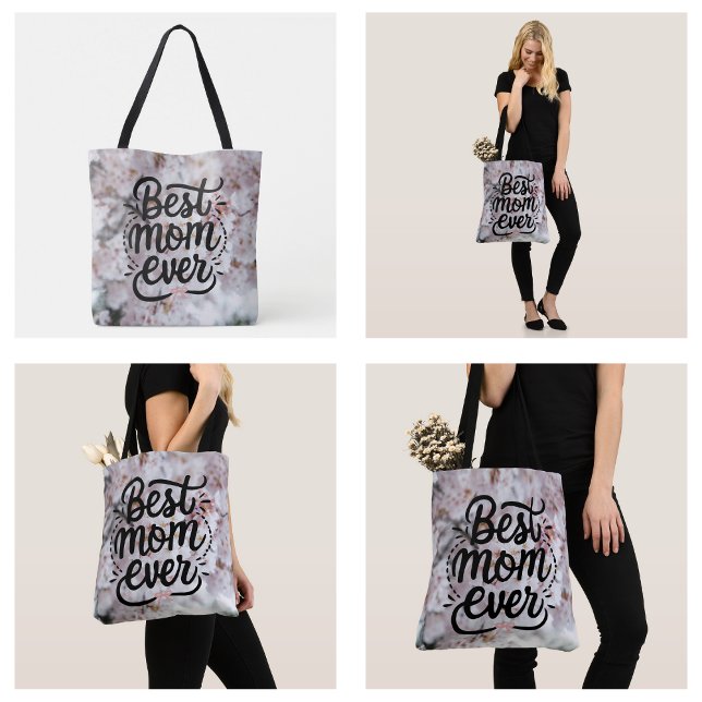 Sakura Pink Elegant Best Mum Ever Mother's Day Tote Bag (Sakura Pink Elegant Best Mom Ever Mother's Day Tote Bag
)