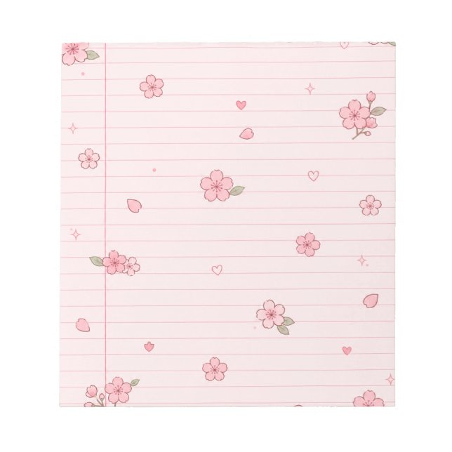 Sakura Pink Notepad (Front)
