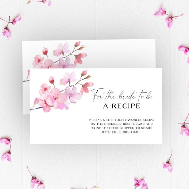 Sakura - Recipe for the bride to be Enclosure Card (Creator Uploaded)