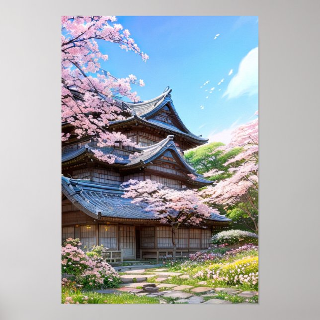 Sakura Retreat, Traditional Countryside Inn Poster (Front)
