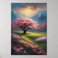 Sakura Reverie, Digital Art Poster