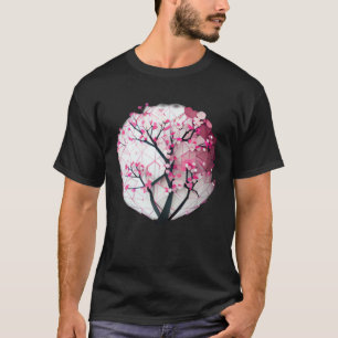 Sakura Season Tree of Life Geometric Pink Sphere T-Shirt